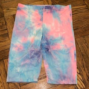 Cotton candy Tie dye biker shorts